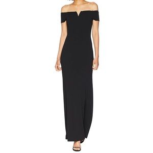 NWT Calvin Klein Black Off Shoulder Gown